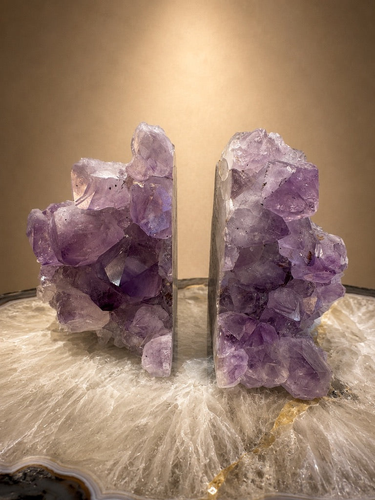 Amethyst Bookends